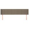 vidaXL galvgalis ar malām, 183x16x78/88 cm, pelēkbrūns audums
