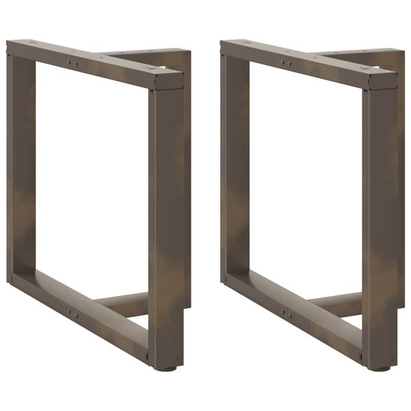 vidaXL ēdamgalda kājas, 2 gab., T-veida, melnas, 90x35x(72-73) cm, tērauds