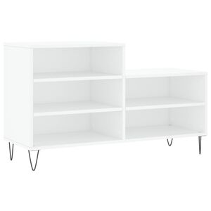 vidaXL apavu plaukts, balts, 102x36x60 cm, inženierijas koks