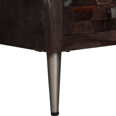 vidaXL kafijas galdiņš, pārstrādāts masīvkoks, 100x60x35 cm