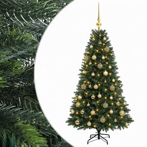 vidaXL Mākslīgā Ziemassvētku eglīte ar rotājumiem 120 cm 150 LED