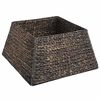 vidaXL Ziemassvētku koka apmale Kvadrātveida Melna 50 x 50 x 25 cm