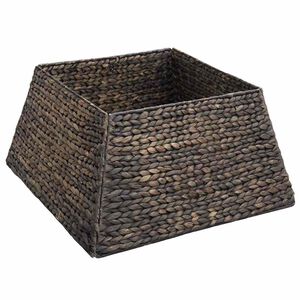 vidaXL Ziemassvētku koka apmale Kvadrātveida Melns 50 x 50 x 25 cm