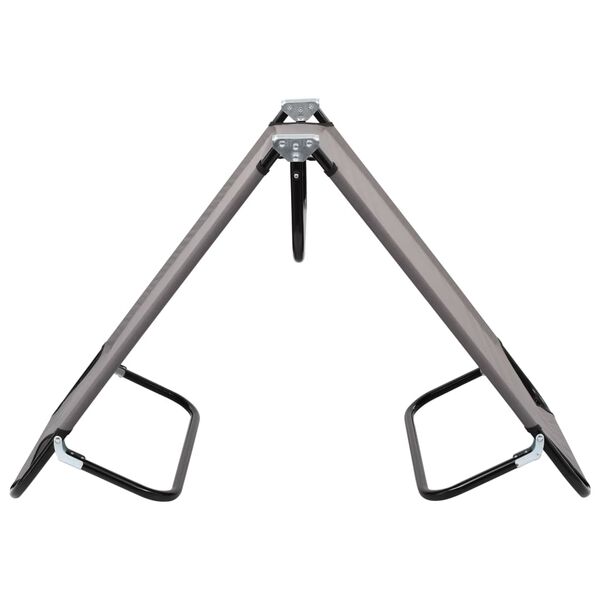 vidaXL saliekams sauļošanās zvilnis, tērauds, pelēks