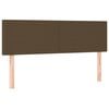 vidaXL atsperu gultas rāmis ar matraci, tum&scaron;i brūna, 140x190cm, audums