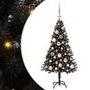 vidaXL Ziemassvētku eglīte Melna 120 cm PVC