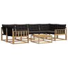 vidaXL Āra dīvānu komplekts 7 pcs Balta un melna 79 x 79 x 37 cm
