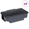 vidaXL Peļu slazdi 4 gab Melns 22x12,5x7,5 cm