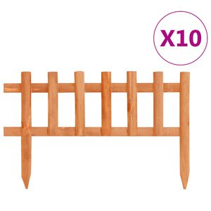vidaXL zāliena apmales, 10 gab., egles koks, 4,4 m