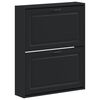 vidaXL Sienā piestiprināms apavu skapis UTRECHT 71 x 17 x 86 cm Melns