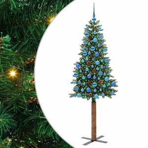 vidaXL Tievā Ziemassvētku Egle Zaļa 180 cm PVC un cietā priedes koks