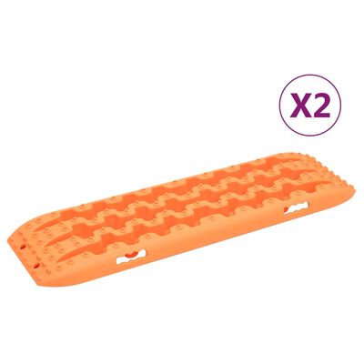 vidaXL auto izvilkšanas dēļi, 2 gab., 106x30,5x7 cm, neilons, oranži