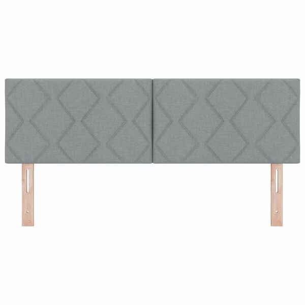 vidaXL Galvgalis ar galvas klāju Gaiši pelēks 144 cm Mākslīgā āda