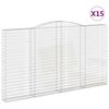 vidaXL arkveida gabiona grozi, 15gb., 400x30x220/240cm, cinkota dzelzs
