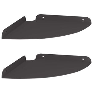 vidaXL Stūra peldo&scaron;ais plaukts ar plauktu 2 pcs Melns 24 x 24 x 2 cm