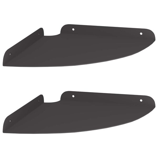 vidaXL Stūra peldo&scaron;ais plaukts ar plauktu 2 pcs Melns 24 x 24 x 2 cm