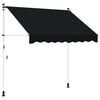 vidaXL Rokas izvelkama markīze Melns 100 cm