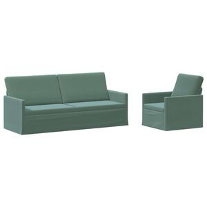 vidaXL Dīvānu komplekts 2 pcs Jūras zaļa Samts