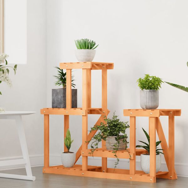 vidaXL puķu statīvs, 90x25x73,5 cm, egles masīvkoks