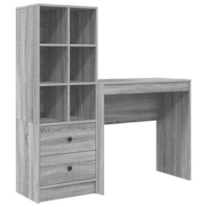 vidaXL Galds Pelēks Sonoma 125,5 x 40 x 127 cm 2 gab.