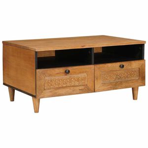 vidaXL Kafijas galdiņ&scaron; Gai&scaron;i brūns 80 x 54 x 40 cm Inženierijas koks
