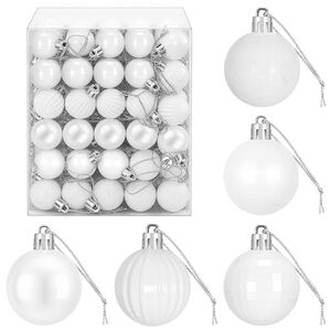 vidaXL Ziemassvētku bumbu komplekts 150 gab. Balts Diam. 3 cm