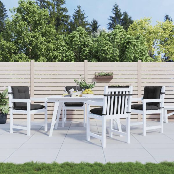 vidaXL krēslu spilveni, 4 gab., antracītpelēki, 100x50x7 cm, audums