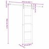 vidaXL Slīdo&scaron;ās durvis Balts 61 x 198,5 cm Ciets priedes koks