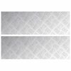 vidaXL Trepju paklājs Taisnstūra 2 pcs Sudraba 60 x 20 cm Alumīnijs