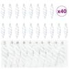 vidaXL Ziemassvētku spirālveida bumba 40 gab. LED Balts 3 x 11 cm