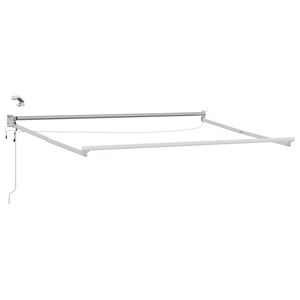 vidaXL Electric Awning Frame with LED and Wind Sensor 2.5 x 2 m Balts