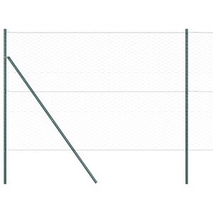 vidaXL Hexagonāla žoga pamats 100 x 1,5 m PVC pārklāts tērauds Zaļa