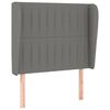 vidaXL galvgalis ar malām, 83x23x118/128 cm, tum&scaron;i pelēks audums