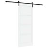 vidaXL Slīdo&scaron;ās durvis 86 x 211 cm Inženierijas koks Balta un melna