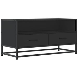 vidaXL TV skapītis, melns, 80x34,5x40 cm, inženierijas koks, metāls