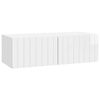 vidaXL Sienā piestiprināms TV skapis 98 x 41 x 30 cm Spīdīgi balts