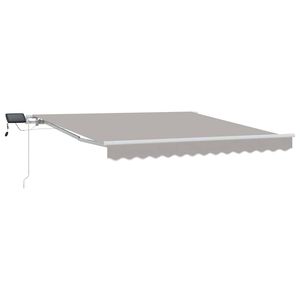 vidaXL Nolokāms markīze Gai&scaron;i pelēka 300 x 250 cm Audums un alumīnijs