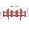 vidaXL zāliena sadalītāji, 17 gab., 10 m, brūni