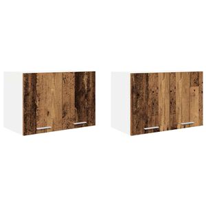 vidaXL Piekarams skapītis 2 pcs Vecs koks un balts 60 x 31 x 40 cm
