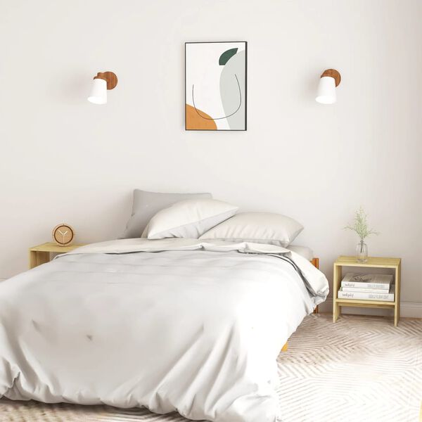 vidaXL naktsskapīši, 2 gab., 40x30,5x40 cm, priedes masīvkoks