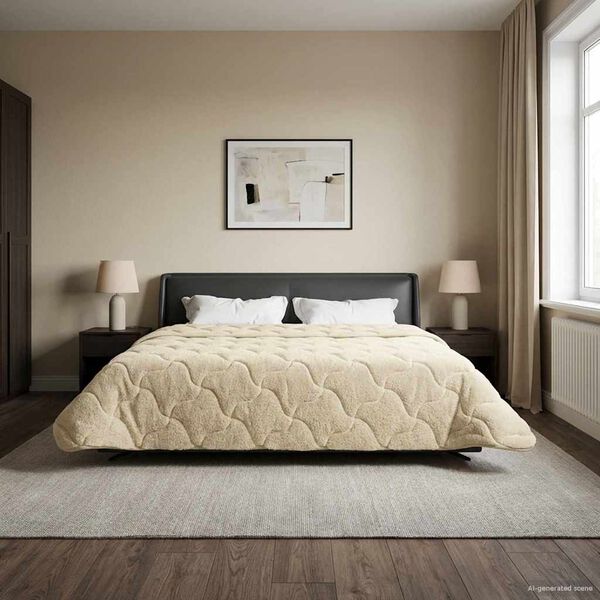 vidaXL Pilnas gada sega Tiltiņ&scaron; Krēmkrāsa 220 x 240 cm