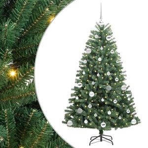 vidaXL Mākslīgā Saliekamā Ziemassvētku Egle Zaļa 150 cm PVC un metāls