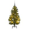 vidaXL mākslīgā Ziemassvētku egle, bumbiņu komplekts, 150 cm, 150 LED