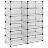vidaXL apavu plaukts, caurspīdīgs, 94,5x36,5x106 cm, plastmasa