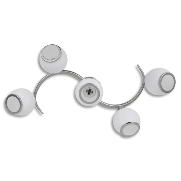 Griestu Lampa ar 5 Stikla Kupoliem Viļņotu Statīvu E14