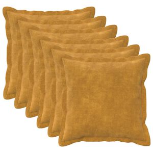 vidaXL Spilvenu pārvalks 6 gab. HOUTEN Dzeltena 30 x 30 cm
