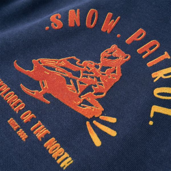 Bērnu džemperis ar kapuci, zils un oranžs, 104