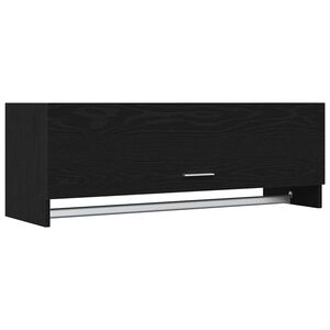 vidaXL Skapis Melns ozolkoks 100 x 32,5 x 35 cm Inženierijas koks