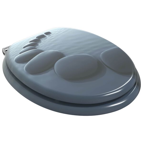 vidaXL Tualetes sēdeklis 2 pcs Pelēka 44 x 38 cm MDF plāksne