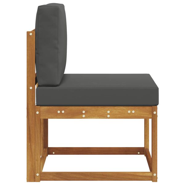 vidaXL Āra vidējā dīvāns Cietā akācijas koks Dabiska